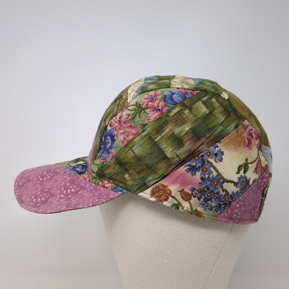 Patchwork Flower Fitted Baseball Cap Multicolor O… - image 3